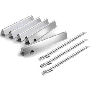 66795 Flavorizer Bars and Grill Burner for Weber Genesis II 300 /LX 300 Series, Genesis ii E-310 ii E-315 ii E/S335, Genesis ii Flavorizer Bars & Genesis II Burner tubes for Weber Genesis II gs4 Parts