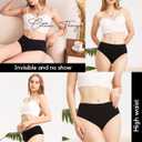 AYMEFF Cotton Thongs for Women High Waisted Seamless No Show Thong Stretchy Comfort Panties (Black, XL)