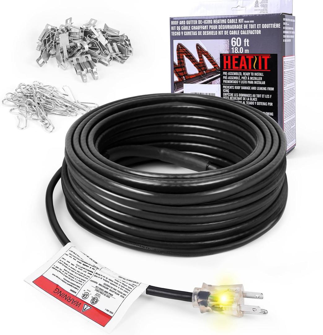 HEATIT HIRD 240 feet 5 Watts Per Foot Roof & Gutter Snow De-Icing Cable