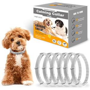 Nodfens Calming Collar for Dogs, Adjustable Dog Pheromones Calming Diffuser, Pet Stop Peeing and Anxiety Relief, 6PCS 60 Day Long-Term Effect Nodfens Calming Collar for Dogs, Adjustable Dog Pheromones Calming Diffuser, Pet Stop Peeing and Anxiety Relief, 6PCS 60 Day Long-Term Effect