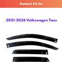 KPY Rain Guards Fit for 2021-2026 Volkswagen Taos, Out-Channel Window Visors Vent Wind Deflectors 4PC, Car Accessories for 21-26 VW Taos