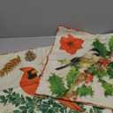 7COLORROOM Set of 2 Christmas Cardinal Throw Pillow Covers Red Birds Stand On Tree Branch with Berry/Red Flower Cushion Cover Farmhouse Christmas Pillowcases 18 x 18 Inch for Seasonal Decor