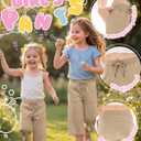 Girls Capri Pants | Elastic Waistband, Adjustable Drawstring, Side Pockets, Straight Leg, School Wear, Daily Activities