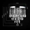 3-Light Modern Small Chandelier G9 Base, Mini Crystal Flush Mount Ceiling Light Fixture Silver Finish, Ideal for Bedroom, Kitchen, Closet, Bathroom, Hallway (Chrome)