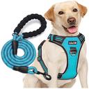 No Pull Dog Harness Adjustable Reflective Oxford Easy Control Medium Large Dog Harness with A Free Heavy Duty 5ft Dog Leash