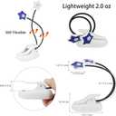 LUXSWAY 2 Pack LED Book Reading Light, Battery Operated Book Light for Reading in Bed, 2 Brightness Adjustable for Eye Care, Flexible Gooseneck Clip on Book Lights for Kids, Book Lovers