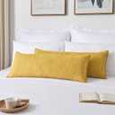 Kevin Textile 14x36 Inch Long Lumbar Cover 1 Pack Soft Boucle Textured Decorative Waterproof Rectangle Cushion Elegant Accent Pillows for Couch Sofa Chair Bed Home Decor Indoor Outdoor Mustard Yellow