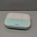 Bento Box Adult Lunch Box, Lunch Containers for Kids Girls Boys with 4 Compartments, Lunchable Food Container with Utensils, Sauce Jar, Muffin Liners, 40 Oz/5 Cup, Seafoam Green (1200ML)