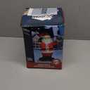 Joiedomi 6 FT Christmas Inflatable Santa with Gift Bag, Blow Up Xmas Inflatable Decorations with Build in LEDs for Christmas Decor, Yard Outdoor Garden Lawn Winter Decorations