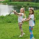 LUOUSE Girls' Leggings Full Length Comfy Pants Trousers 4-13 Years (8-9 Years, 11 Black and Rose)