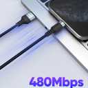 20 FT USB C Cable Long, 18W Fast Charging USB A 2.0 to USB-C Charge Cord 20 Foot 480Mbps Data Transfer Type C Black Braided for PS5, Xbox, iPhone 17/16/15, Galaxy S25/24/23 Andriod Phone etc.