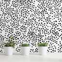 Safiyya Peel and Stick Wallpaper White and Black Contact Paper 17.3" x 197" Polka Dots Wall Paper Modern Boho Removable Self Adhesive Wallpaper Vinyl Rolls