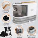 Pet Grooming Vacuum for Dogs & Cats, 12kPa Strong Suction, 50dB Quiet, 2L Dust Cup, 5-in-1 Grooming Kit with Ceramic Clippers, 6 Guide Combs, Vacuum for Shedding & Long-Haired Breeds