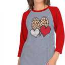 Valentines Day Shirts for Women Love Heart Womens Valentines Tops Clothing (Gray, XL)