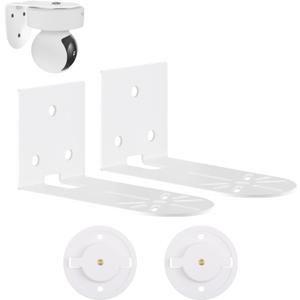 2 Pack Metal Wall Mount for Kasa Indoor Pan/Tilt Camera EC70 EC71 KC410S and Tapo C210 C200 C220, Upright or UpsideDown Install, 360 Degree Adjustable Viewing, RustProof Steel