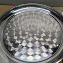 Acellegic 4 Pack Stainless Steel Round Silver Serving Tray Bulk, 20 Inch