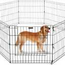 Puppy Playpen - Foldable Metal Exercise Enclosure with Eight 24-Inch Panels - Indoor/Outdoor Fence for Dogs, Cats, or Small Animals by PETMAKER