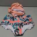 Arshiner Girls Two Piece Swimsuit Ruffles Flounce Printed Bikini Set Swimwear Girl Bathing Suits with Chest Pad 4-15 Years