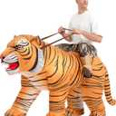 One Casa Inflatable Costume Adult,Blow Up Tiger Suit,Ride On Halloween Costumes for Men Women