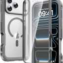 Diaclara Magnetic Designed for iPhone 17 Pro Case Full Body Bumper,[Compatible with MagSafe] Military Drop Proof Cover with Built-in Touch Sensitive Anti-Scratch Screen Protector, Grey Titanium