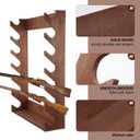 DoubleFill Gun Rack Storage Wooden Gun Rack Display Stand Wall Mount Indoor Holder for up to 7 Rifles or Shotguns Heavy Duty Wall Storage Display Rifle, 31 x 24 x 6"