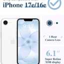 GVIEWIN for iPhone 17e Case & iPhone 16e Case, Compatible with MagSafe [Non-Yellowing][Military-Grade Protection] Hard PC&TPU Bumper, Floral Shockproof Protective Clear Phone Case (Aconite/Blue)