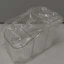 DASITON Large Capacity Makeup Brush Holder,3 Slot Makeup Brush Cup,Vintage striped Make Up Brush Holder,for Vanity Decor,Bathroom Countertops,Desk Storage Container,Cosmetic Display cases(Clear-S)