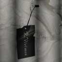 R.Vivimos Women's Summer Cotton Plaid Puff Sleeves Bow Casual Off-Shoulder Boho Midi Dress (Medium, White)