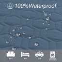 Tcksstex Waterproof and Non-Slip Dog Bed Cover and Pet Blanket Sofa Pet Bed Mat car Incontinence Mattress Protectors Furniture Couch Cover for Most Cats Dogs, Pets52x82- Navy Blue
