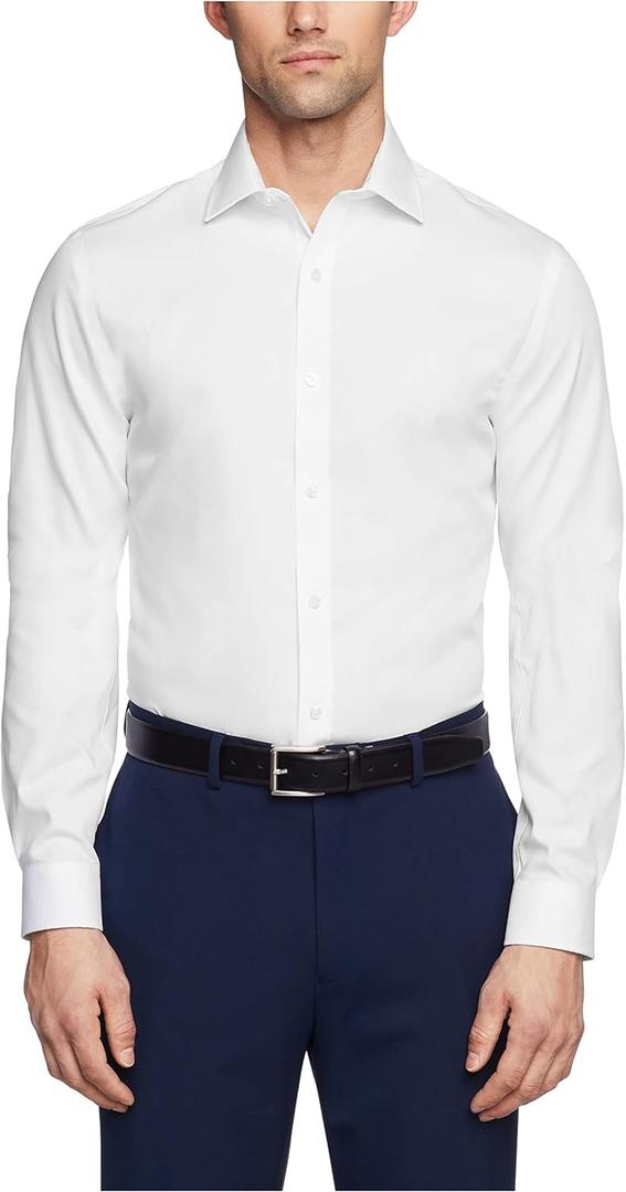 Tommy Hilfiger Men's (15.5" Neck 32"-33" Sleeve, White)