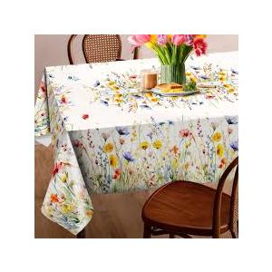 Spring Tablecloth 60x84 Inch for Rectangle Tables - Blooming Flower Spring Decorations for Home - Water Resistant Flower Table Cloth for Party,Table