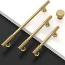 Asidrama 10 Pack 5 Inch(128mm) Champagne Bronze Cabinet Pulls Kitchen Cabinet Handles Champagne Drawer Hardware for Cupboard