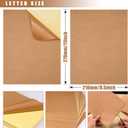 100 Sheets Kraft Sticker Paper Labels,Full Sheet Printable Sticker Letter Paper Label 8.5" x 11" Self-Adhesive DIY Craft Project Labels for Laser & Inkjet Printer