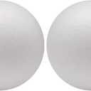 Crafjie 8 inch 2pcs Giant Foam Balls, Smooth Large White Foam Balls, Solid Craft Balls for Christmas DIY Ornaments and School Projects and Modeling Projects, for Arts and Crafts