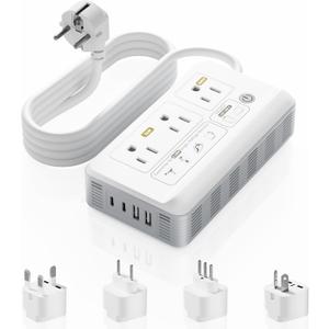 Mapambo 2000W Voltage Converter US to Europe, 7 in 1 Converter for European Travel for Hair Dryer, 123456