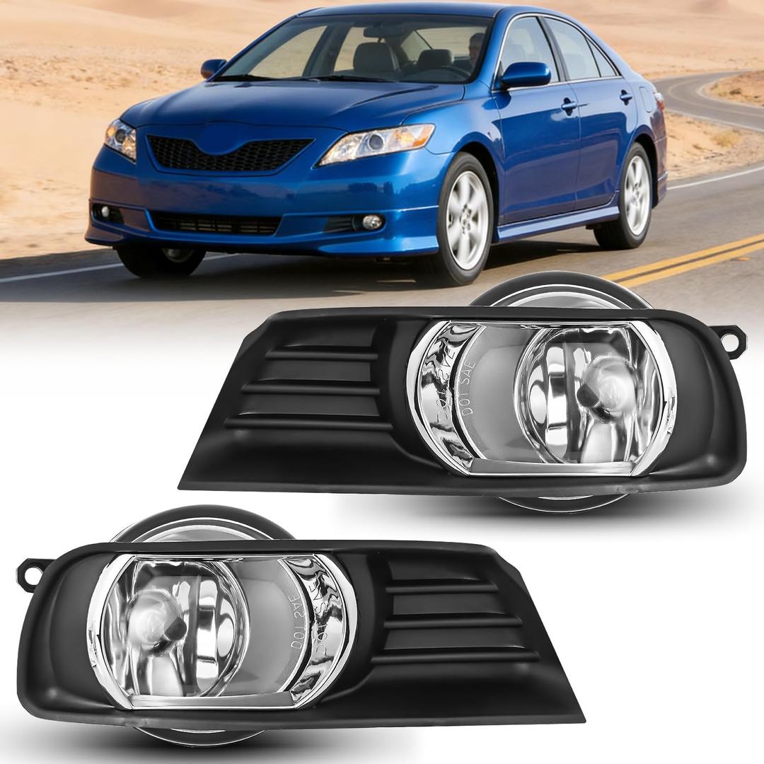 Fog Lights Compatible with 2007 2008 2009 Toyota Camry with Clear Lens