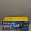 JOYIN Large Friction Powered Garbage Truck Toy Set, Includes Dumpster, Trash Bins, and Learning Cards for Kids, Boy Toys Birthday Gift for Boys Girls Kids Toddler Gift of Easter Basket Stuffers (Green)