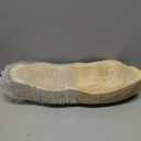 Nuogo 1 Pack 16 Inch Wavy Live Edge Dough Bowl Large Size Wood Rustic Dough Bowl Decorative for DIY Farmhouse Home Supplies Kitchen Decoration(Light Color)