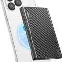 ZBF Magnetic Wireless Portable Charger, 10000mAh Slim Magnetic Power Bank Charger with USB-C Cable, Mag-Safe Battery Pack Charger PD 20W Fast Charging for Phone 16 15 14 13 Pro Max (Dark Grey)