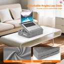 KDD Laptop Lap Desk with Cushion, Laptop Table with Storage for Bed & Sofa, Adjustable Lap Pillow Stand with Anti-Slip Strip & Cell Phone/Tablet Slot for Home Office College, 
Product Dimensions	3.35"D x 13"W x 3.35"H
Color	Gray