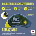 Tape Runner - Double Sided Adhesive with Dispenser Roller Included - Acid Free, Sticky, Clear & Transparent - Ideal for Scrapbooking, Crafts & More - Boomerang (417 inches per cartridge), 5 Cartridges
