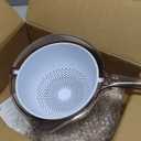 3-in-1 Kitchen Tool: Works as Rice Strainer, Fruit Washing Bowl with Strainer, Water Scoop. PET+PP Material, Rotatable Inner Basket for Easy Draining, Ideal for Rinsing Rice, Washing Fruits/Veggies.