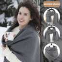 Utaly Large Winter Scarf for Women Men - 73"x17" Soft Warm Blanket Scarf Faux Cashmere Shawl Wrap with Tassels