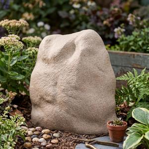 Novabright Fake Rock Faux Landscape Cover, Sandstone Appearance, Resin Decorative Outdoor Landscape Stone, 11.02 x 11.02 x 5.91 Inches, Easy-to-Install(1 Pcs)