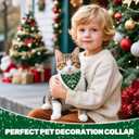 2 x Valentines Day Dog Bandana with Unique Quick-Release Buckle and Retractable Design,Triangle Reversible Bibs Breed for S-M Dog and Cat,Green Plaid Bandana with Christmas Santa Print in a Gift Box(M)