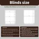 1" Cordless Mini Blinds 35" W x 64" H, White Vinyl Blinds, Horizontal Light Filtering Blinds, Window Blinds for Indoor Windows, Office, Kitchen, Bathroom and Living Room.
