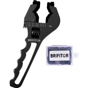 Non Marring AN Fittings Wrench Adjustable Aluminum AN Wrench For 3AN-16AN Hose End Fittings With Replaceable Hex Type & Flat Type Jaw Clamps To Prevent Scratches on AN Fittings, Black.