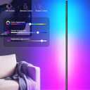 Smart Corner Floor Lamp, RGBICW LED Standing Lamp with App Control, 16 Million Colors with Music Sync, Dimmable Ambient Light for Bedroom, Living Room, Home Decor (Black)