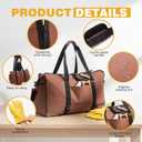 LemonRoad Firewood Log Carrier Bag Extra Large Waxed Canvas Tote Holder with Sheepskin Gloves for Hay Hauling Outdoor Camping, BBQ Barbecue