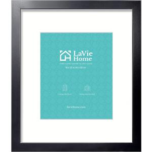 LaVie Home 16x20 Picture Frame Black Poster Frame,Display Pictures 11x14 with Mat or 16x20 Without Mat, Stable and Sturdy Frame and Polished Plexiglass, Horizontal and Vertical Format of The Walls